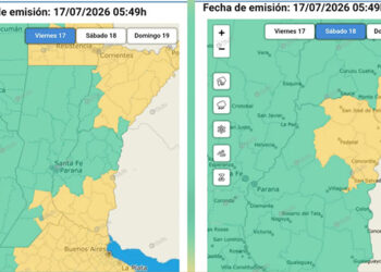El Servicio Meteorológico emitió un alerta amarillo por tormentas para Entre Ríos durante este fin de semana