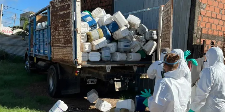 Clausuraron predio en Rosario del Tala y le impusieron multa por acopio ilegal de envases de fitosanitarios