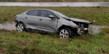 Autovía 14: Un despiste que pudo terminar en tragedia. Trasladaron a una beba al hospital