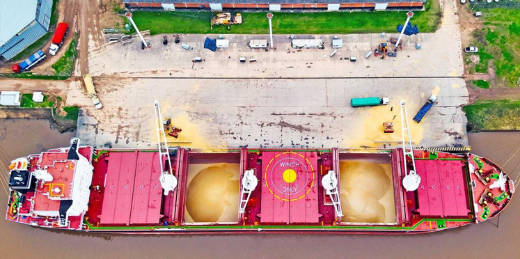 Nueva exportación a Dinamarca de harina de soja genéticamente no modificada desde Entre Ríos