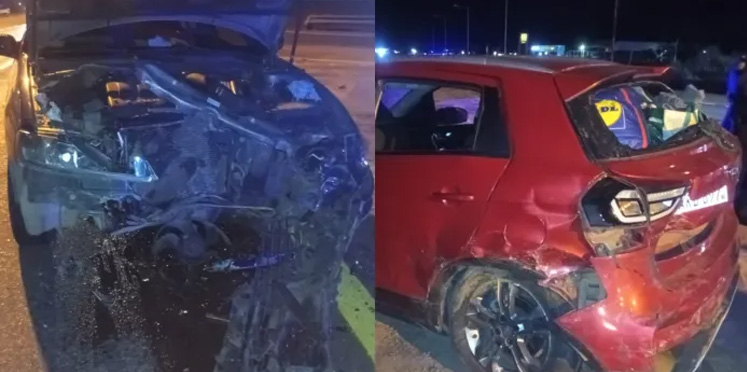 Fuerte siniestro vial en la Autovía 14: dos autos chocaron y hubo cuatro heridos