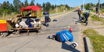 Choque en las vías de una ciudad entrerriana: hay trabajadores heridos