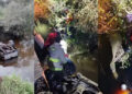 Una camioneta despistó y terminó dentro de un arroyo en el norte de Entre Ríos