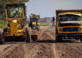 Trabajan en el mejorado de la Ruta Provincial Nº 13 en el departamento Nogoyá