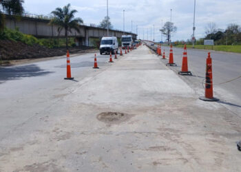 Finalizó la primera etapa de repavimentación del Puente Mitre y las obras se retomarán el lunes