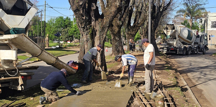 Colón: Avanza la renovación del caminador central del Boulevard Ferrari